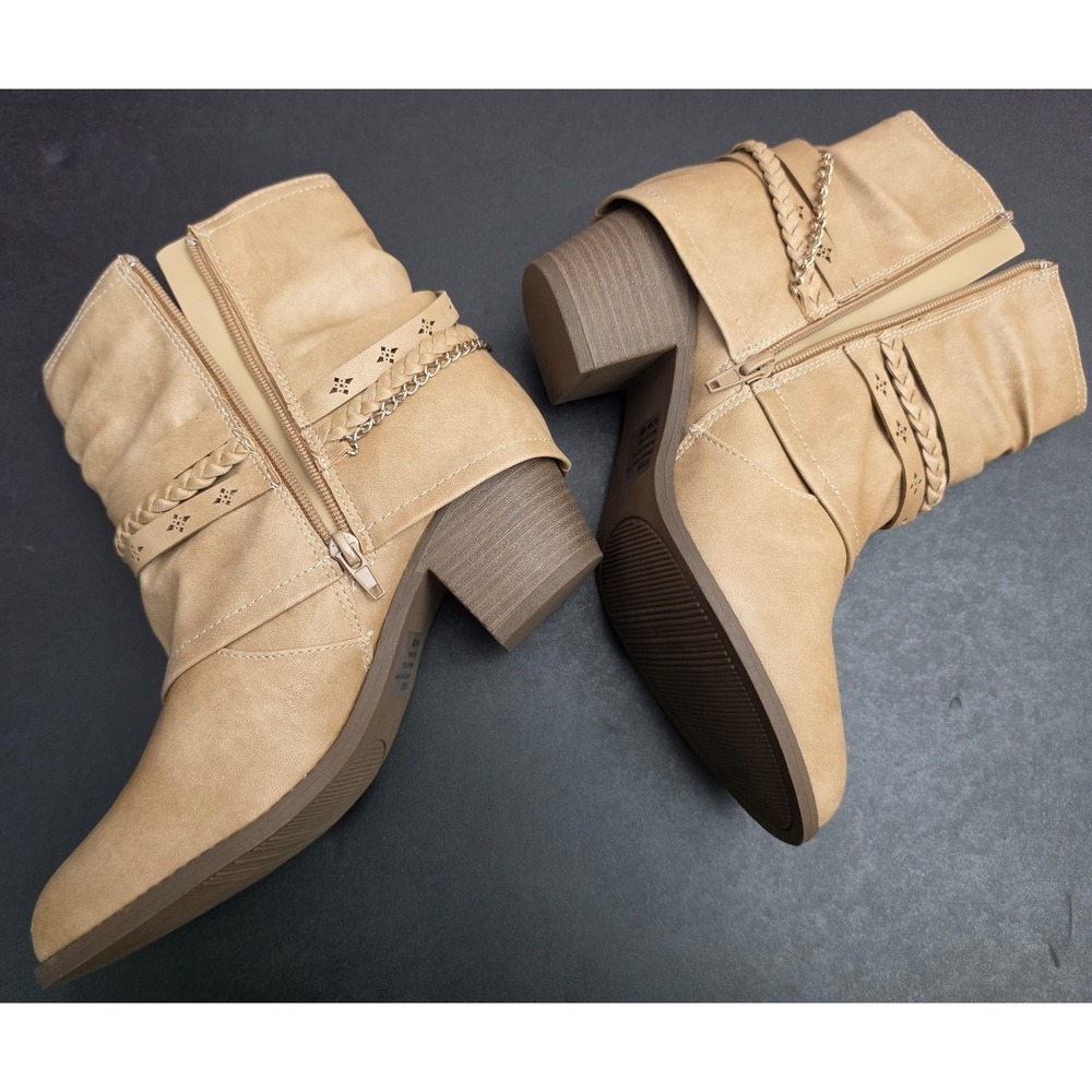 NWOT Jellypop Women's Fossa Boho Ankle Boots - Tan, Size 9.5 - Picture 3 of 5